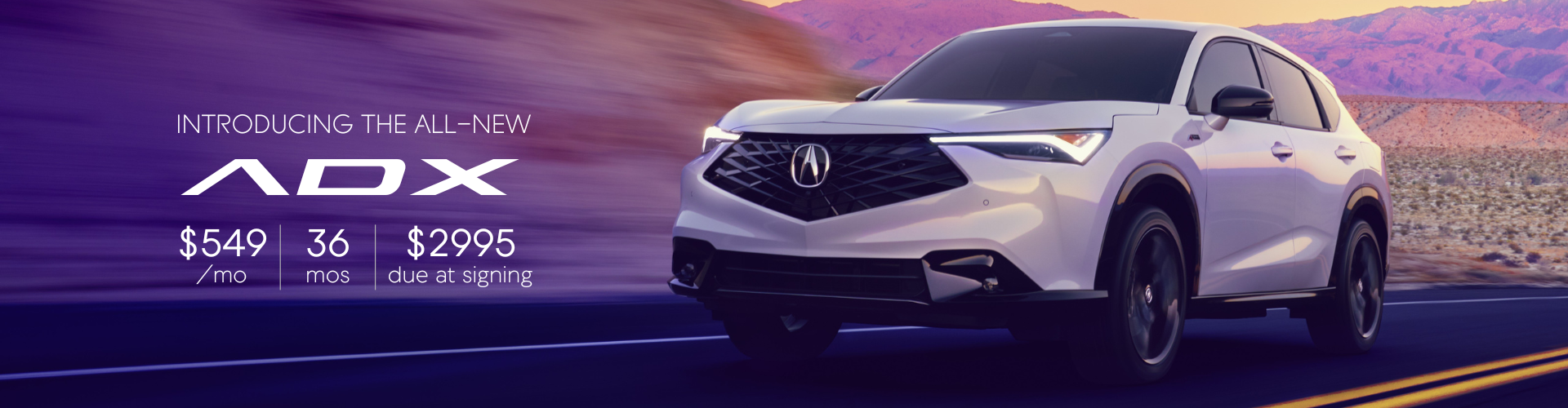 Acura ADX launch banner